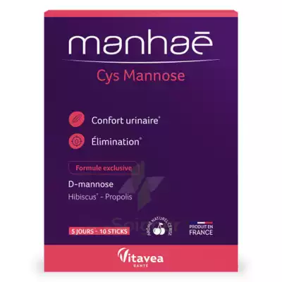 Nutrisanté Manhae Cys Mannose Poudre 10 Sticks à VERNOUX EN VIVARAIS